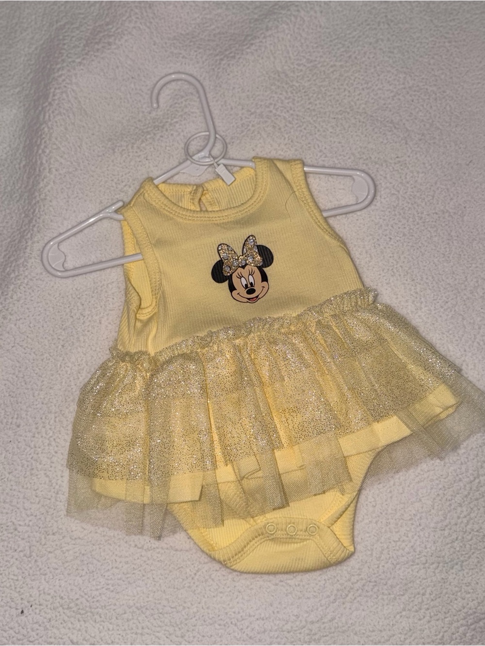 Disney Yellow Minnie Mouse Tutu Bodysuit